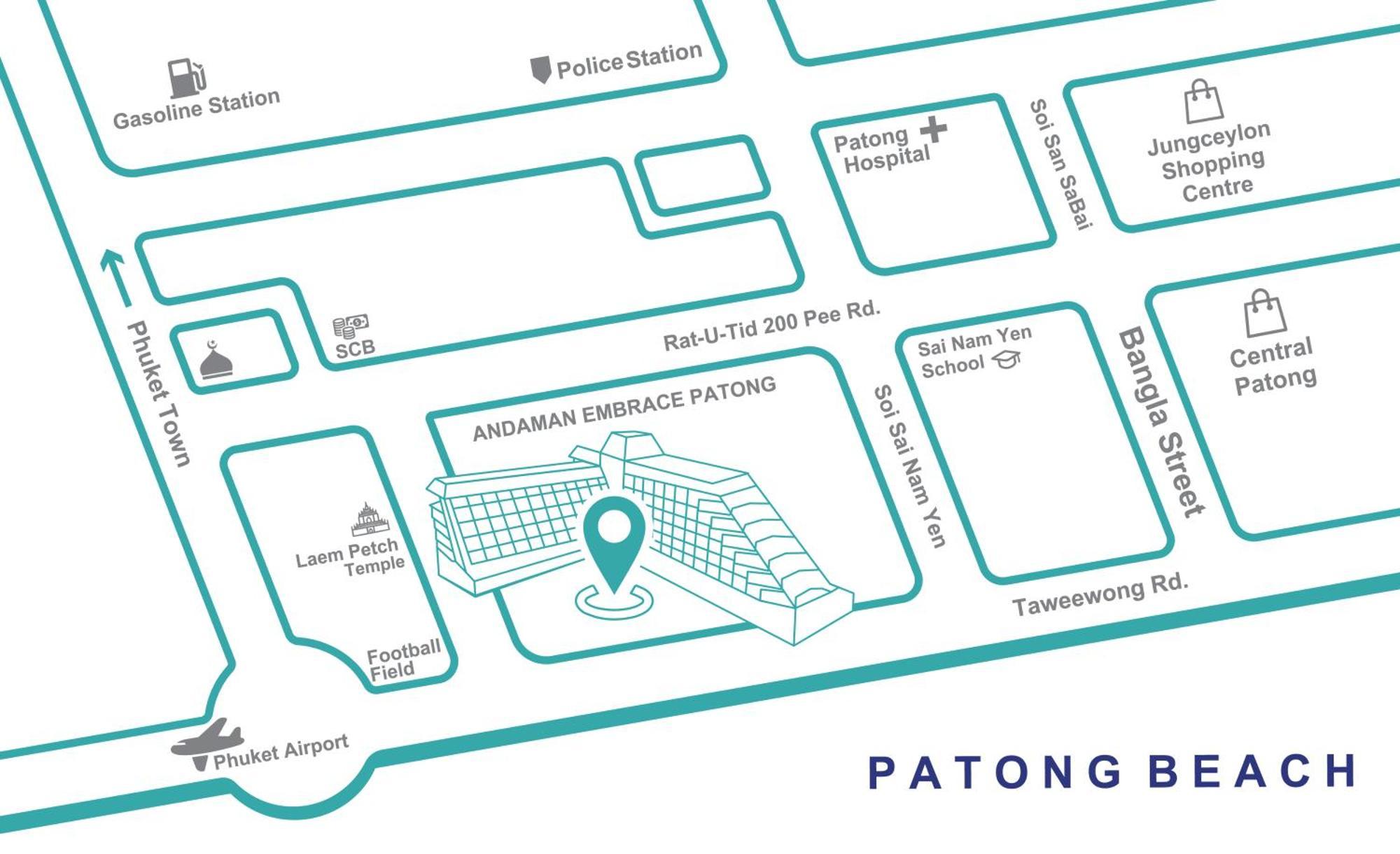 Andaman Embrace Patong, Phuket Hotel Exterior foto Location map of Patong Beach